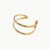 Maddie - Bracelet manchette doré double plaqué or 18 carats