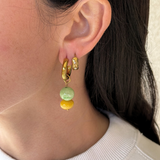 Olivia - Boucles d'oreilles créoles & perles colorées