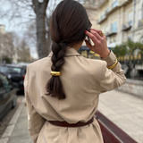 Accessoires cheveux - chouchous métalliques dorés
