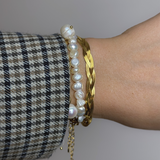 Millie - Bracelet twist torsadé plaqué or 18 carats