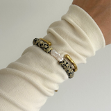 Alma - Bracelet jaspe dalmatien & perle d’eau douce véritable