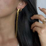 Millie - Boucles d'oreilles twist torsadée plaqué or 18 carats