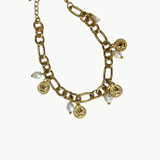 Liora - Bracelet chaîne médailles plaqué or 18 carats