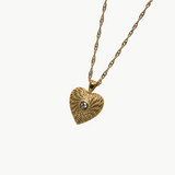 Pénélope - Collier coeur plaqué or 18 carats