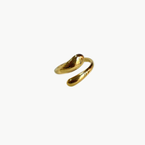 Ivy - Bague double anneaux ouverts plaqué or 18 carats
