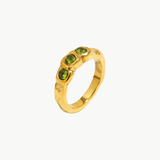 Dash - Bague pierres vertes & doré