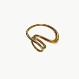 Hanna - Bague large organique plaqué or 18 carats