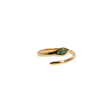 Ruby - Bague serpent plaqué or 18 carats