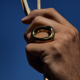 Louis - Bague organique plaqué or 18 carats