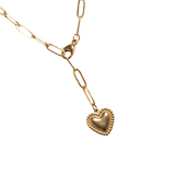 Maxine - Collier chaîne coeur plaqué or 18k