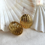 Hera - Boucles d'oreilles à clip plaqué or 18 carats