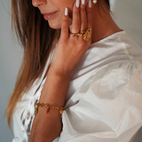 Lucy - Bracelet charms plaqué or 18 carats
