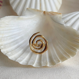 Isia - Bague coquillage plaqué or 18 carats