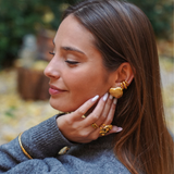 Josefine - Boucles d'oreilles coeur plaqué or 18 carats
