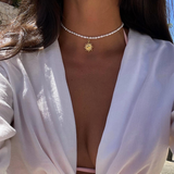 Lennie - Collier soleil perles d'eau douce véritables