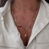 Azur - Collier charms du Sud plaqué or 18 carats