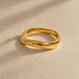 Aria - Bague irrégulière plaqué or 18 carats