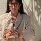 Gigi - Bracelet élastique résine & doré