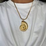Ariel - Collier coquillage plaqué or 18 carats