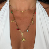 Azur - Collier charms du Sud plaqué or 18 carats