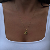 Roma - collier médaille dorée plaqué or 18 carats