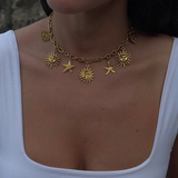 Paloma - Collier multi charms plaqué or 18 carats