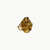 Lily - Bague ovale irrégulière plaqué or 18 carats