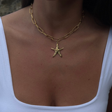 Halia - Collier gros maillons plaqué or 18 carats