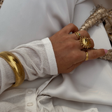 Agathe - Bague irrégulière plaqué or 18 carats