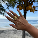 Isia - Bague coquillage plaqué or 18 carats