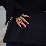 Louis - Bague organique plaqué or 18 carats