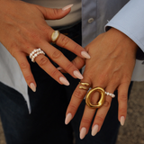 Louis - Bague organique plaqué or 18 carats