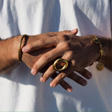 Louis - Bague organique plaqué or 18 carats