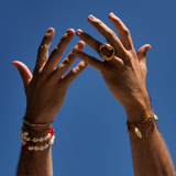 Louis - Bague organique plaqué or 18 carats