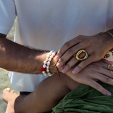 Louis - Bague organique plaqué or 18 carats