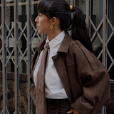 Luna - Boucles d'oreilles étoile de mer strass plaqué or 18 carats