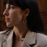 Emy - Boucles d'oreilles petites créoles plaqué or 18 carats