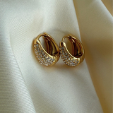 Flora - Boucles d'oreilles scintillantes plaqué or 18 carats