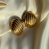 Hera - Boucles d'oreilles à clip plaqué or 18 carats