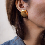 Hera - Boucles d'oreilles à clip plaqué or 18 carats