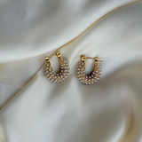 Lottie - Boucles d'oreilles perles plaqué or 18 carats