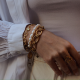 Archy - Bracelet maillons étoile plaqué or 18 carats