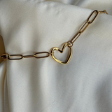 Josie - Bracelet coeur plaqué or 18 carats