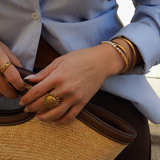 Émilia - Bague soleil plaqué or 18 carats