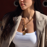 Charlotte - collier grosse maille & charms