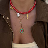 Claire - collier pendentif coccinelle plaqué or 18 carats