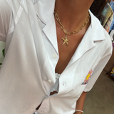 Halia - Collier gros maillons plaqué or 18 carats