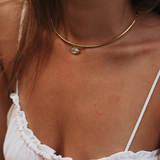 Anea - Collier doré & oeil strass