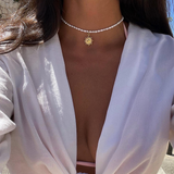 Lennie - Collier soleil perles d'eau douce véritables