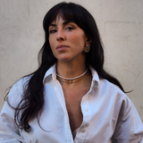 Lise - Collier perles d'eau douce forme riz pendentif étoile plaqué or 18 carats